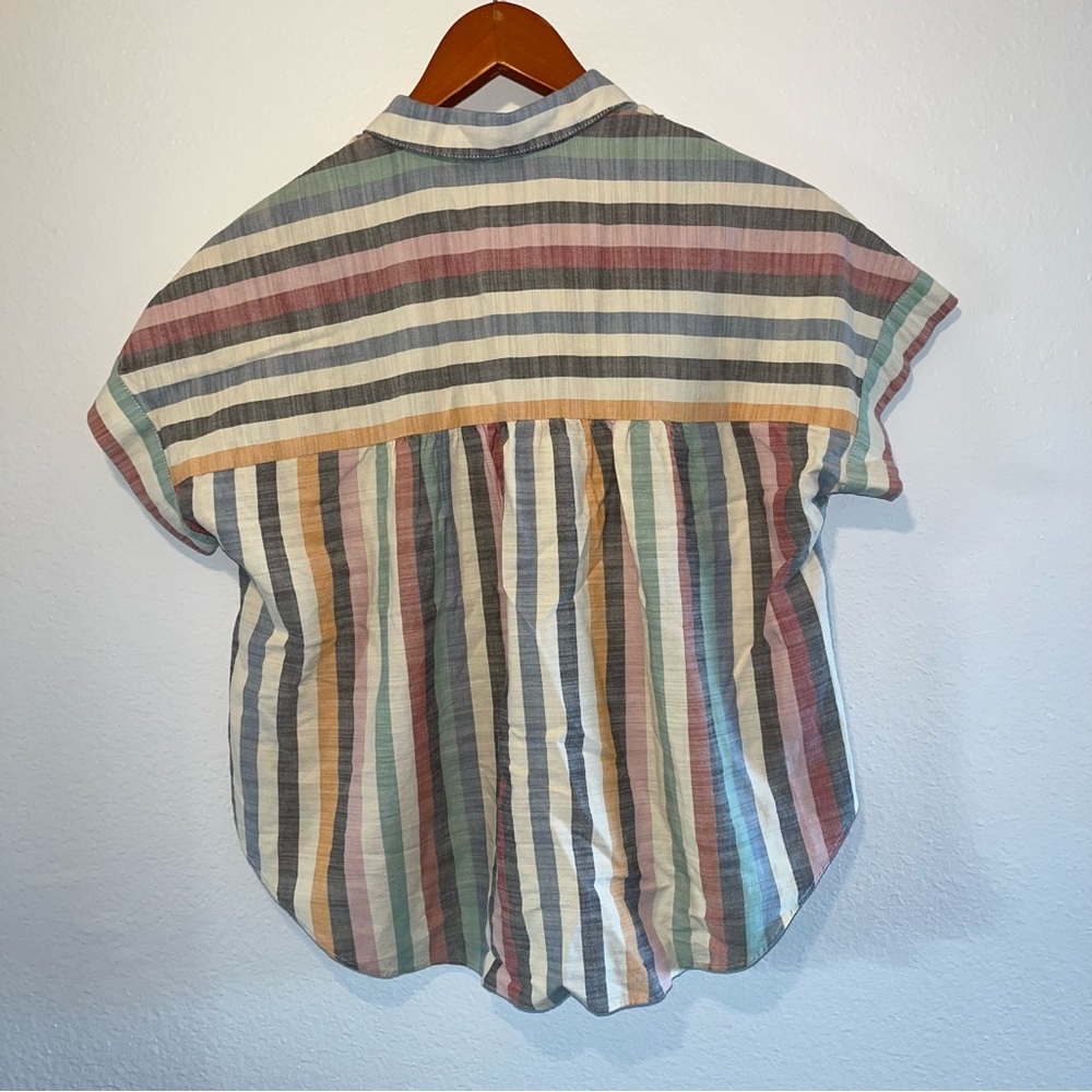 MADEWELL WOMEN Size XS HILLTOP SHIRT IN STRIPE - Picture 5 of 5